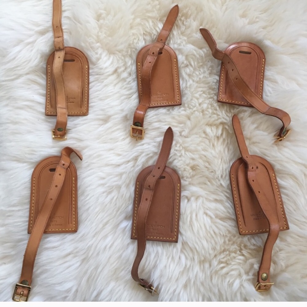 ONE Louis Vuitton leather luggage tag authentic - Picture 5 of 6